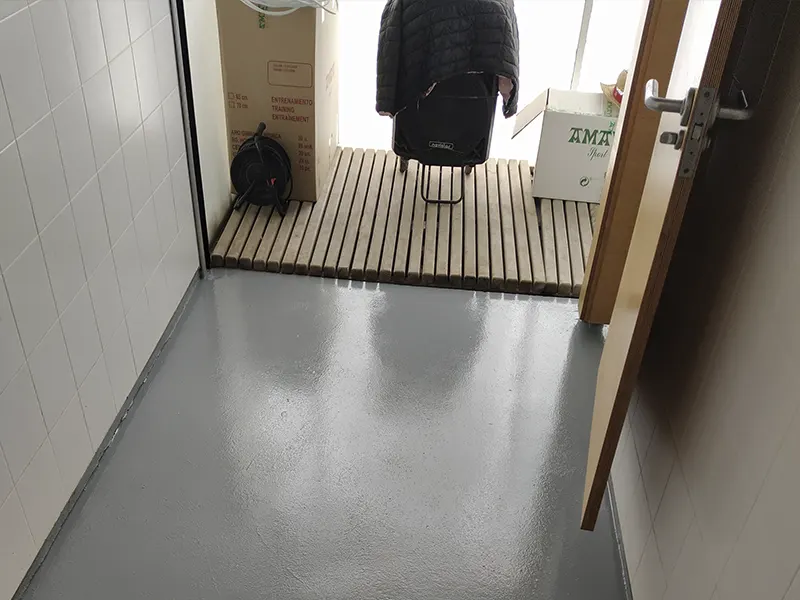 Pasillo instalación deportiva